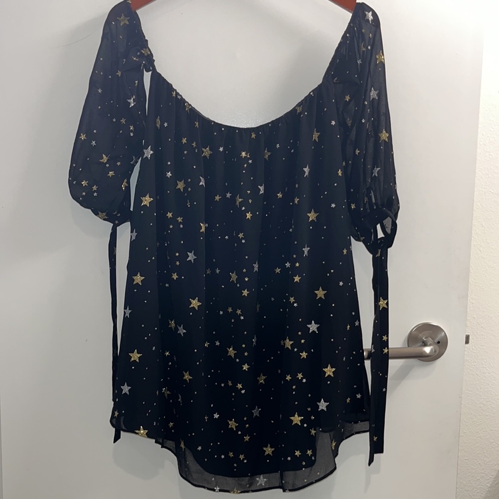 NWT Lovers + Friends Monique Dress ~ in Black & Gold - Picture 4 of 16